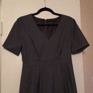 J Crew Charcoal V Neck Dress